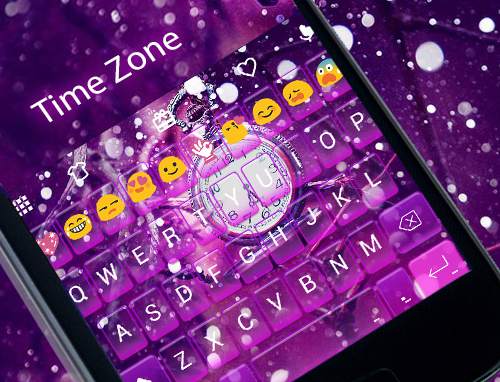 Time Zone Emoji Keyboard Theme screenshot 5