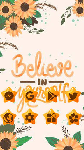 Yellow Daisy Believe Yourself Theme screenshot 1