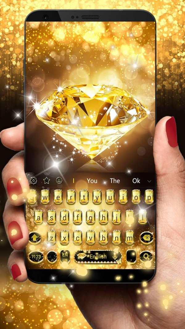 Gold Diamond Keyboard Theme screenshot 1