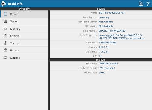 Droid Hardware Info screenshot 12