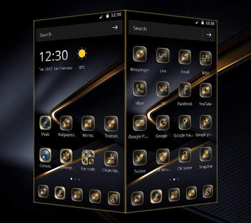 Golden Black Theme for P10 screenshot 5