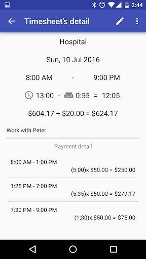 Timesheet History 6 تصوير الشاشة