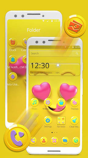 Tema Kuning Senyum Cinta Wajah screenshot 3