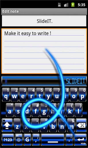 SlideIT Blue Digital Skin screenshot 2