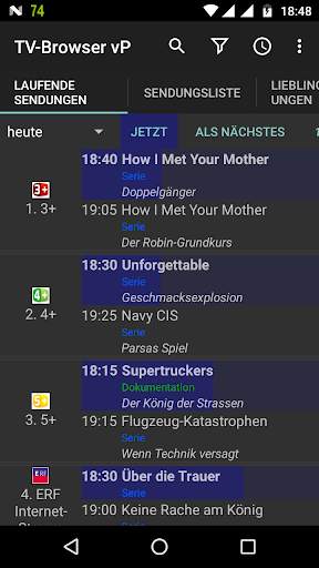 TV-Browser vP - TV-Programm/Radio-Programm screenshot 1
