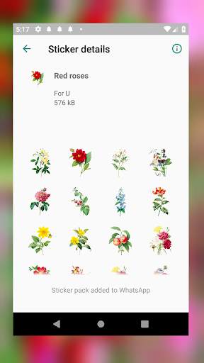 Autocollant fleurs pour WhatsApp WAStickerApp🌹🌺 screenshot 5