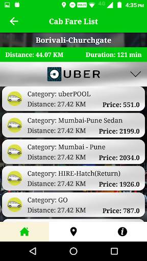 Cab Fare Comparision screenshot 7