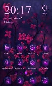 Purple Flowers ZERO Launcher screenshot 1