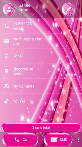 Dialer Theme Sparkling Pink screenshot 5