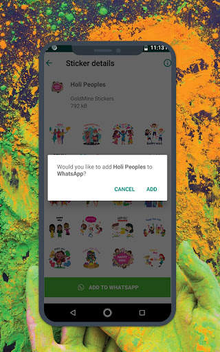Holi Sticker For WhatsApp- WAStickerApps screenshot 4