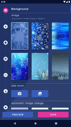 Snowflake Stars Live Wallpaper screenshot 1
