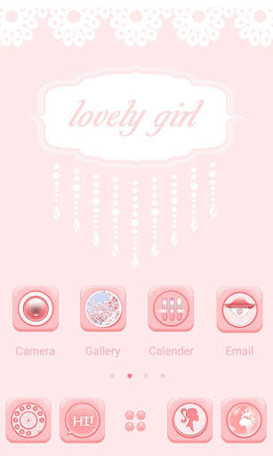 Lovely  Girl Go Launcher Theme screenshot 3
