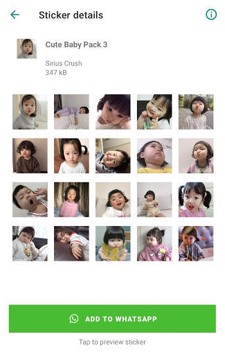 Korean Cute Baby Stickers - WhatsApp Sticker Apps screenshot 4