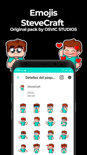 SteveCraft (Minecraft Fan) Stickers for WhatsApp screenshot 3