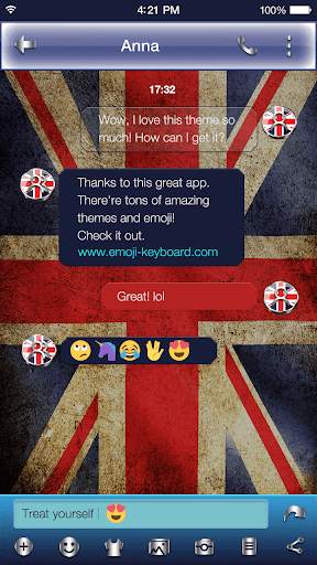 UK Keyboard Emoji Skin screenshot 2