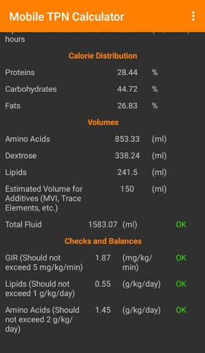 Mobile TPN Calculator скриншот 4