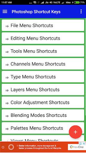 PS Shortcut Keys screenshot 1