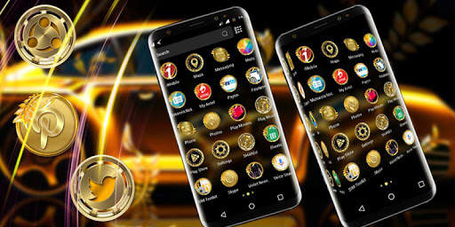 Golden Car Launcher Theme screenshot 2