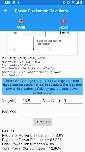 VAReg app: LM317, Voltage Divider Calculators screenshot 4