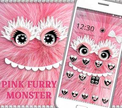 (FREE) Pink Furry Monster Launcher Theme screenshot 1