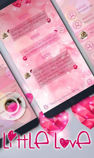 GO SMS LITTLE LOVE THEME 1 تصوير الشاشة