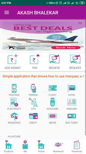 Pe 1 - Online Recharge, Flight,Hotel, Bus Booking screenshot 1