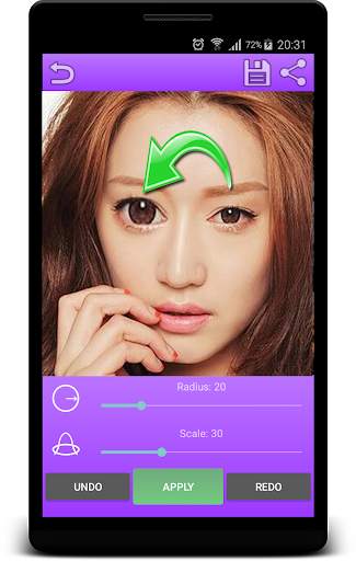 Bigger Eyes Photo Editor 2 تصوير الشاشة