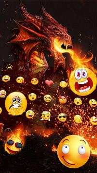 Red Fire Dragon Keyboard Theme screenshot 3
