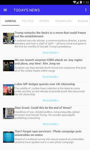 TODAY'S NEWS screenshot 1
