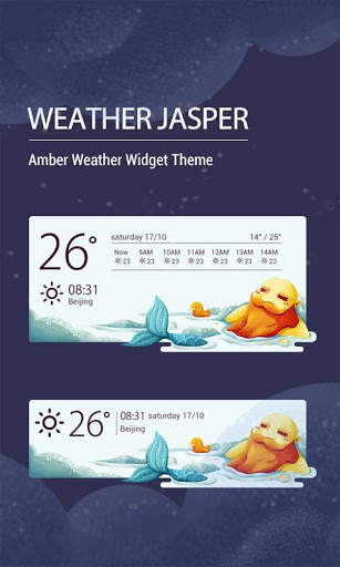 Cute weather forecast clock widget screenshot 1