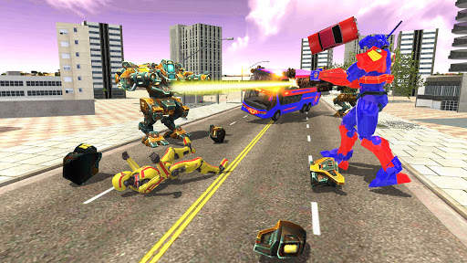 Bus Robot Transform Wars-UFO Spaceship Robot Games screenshot 3