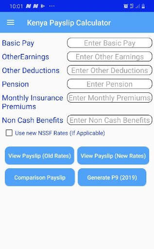 Kenya Payslip Calculator 1 تصوير الشاشة