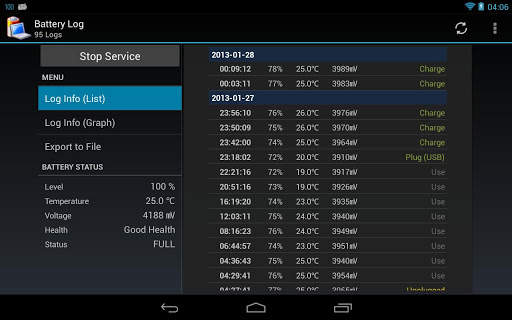Battery Log screenshot 8