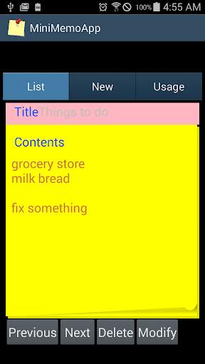 Mini Memo App (MiniMemoApp) स्क्रीनशॉट 5