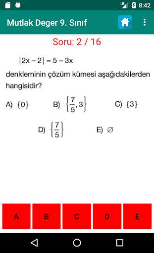 Mutlak Değer 9. Sınıf Matematik Konu Anlatımı Test screenshot 5
