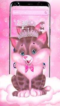 Pink Sweet Lovely Cat Theme screenshot 1