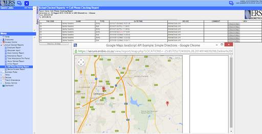 ERS Biometrics Mobile Clock screenshot 6