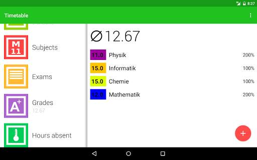 Timetable screenshot 12