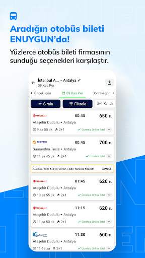ENUYGUN: Uçak Otel Otobüs Araç screenshot 5