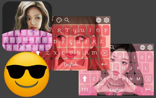 Black Pink Keyboard Theme screenshot 1