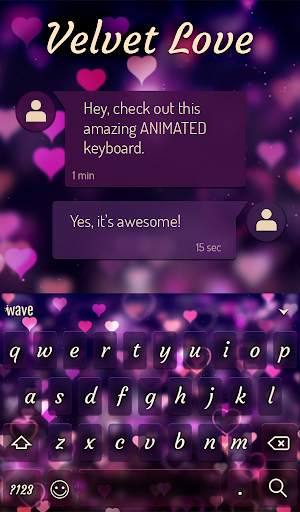 Velvet Love Animated Keyboard  screenshot 3