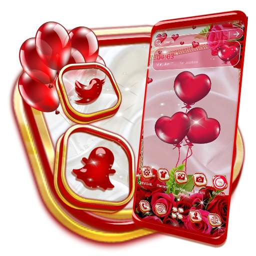 Red Rose Love Launcher Theme 1.1
