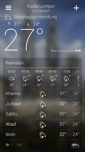 Cuaca Yahoo screenshot 2