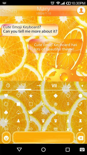 Orange Keyboard Theme - Emoji Keyboard Wallpaper स्क्रीनशॉट 4