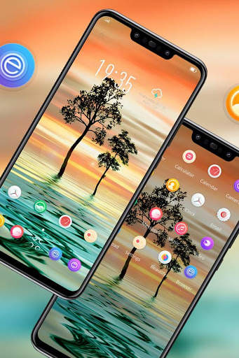 Abstract theme Reflection in trees screenshot 1