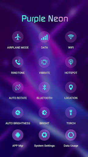Blue Purple Neon APUS Launcher Theme screenshot 3
