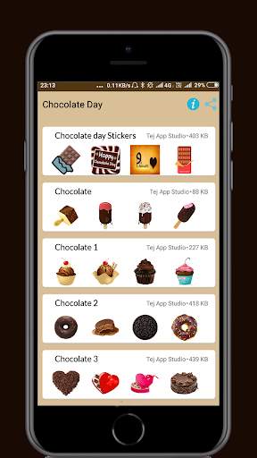 Chocolate Sticker Pack for whatsapp screenshot 1