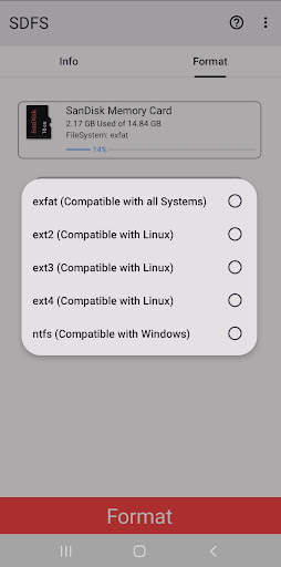 [root] SDFS - Format SDCard screenshot 4