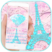 Glitzer Paris Turm Tastatur Thema icon