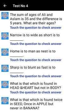 Intelligence & G.K Tests for PAF,Army,Navy & PPSC скриншот 2